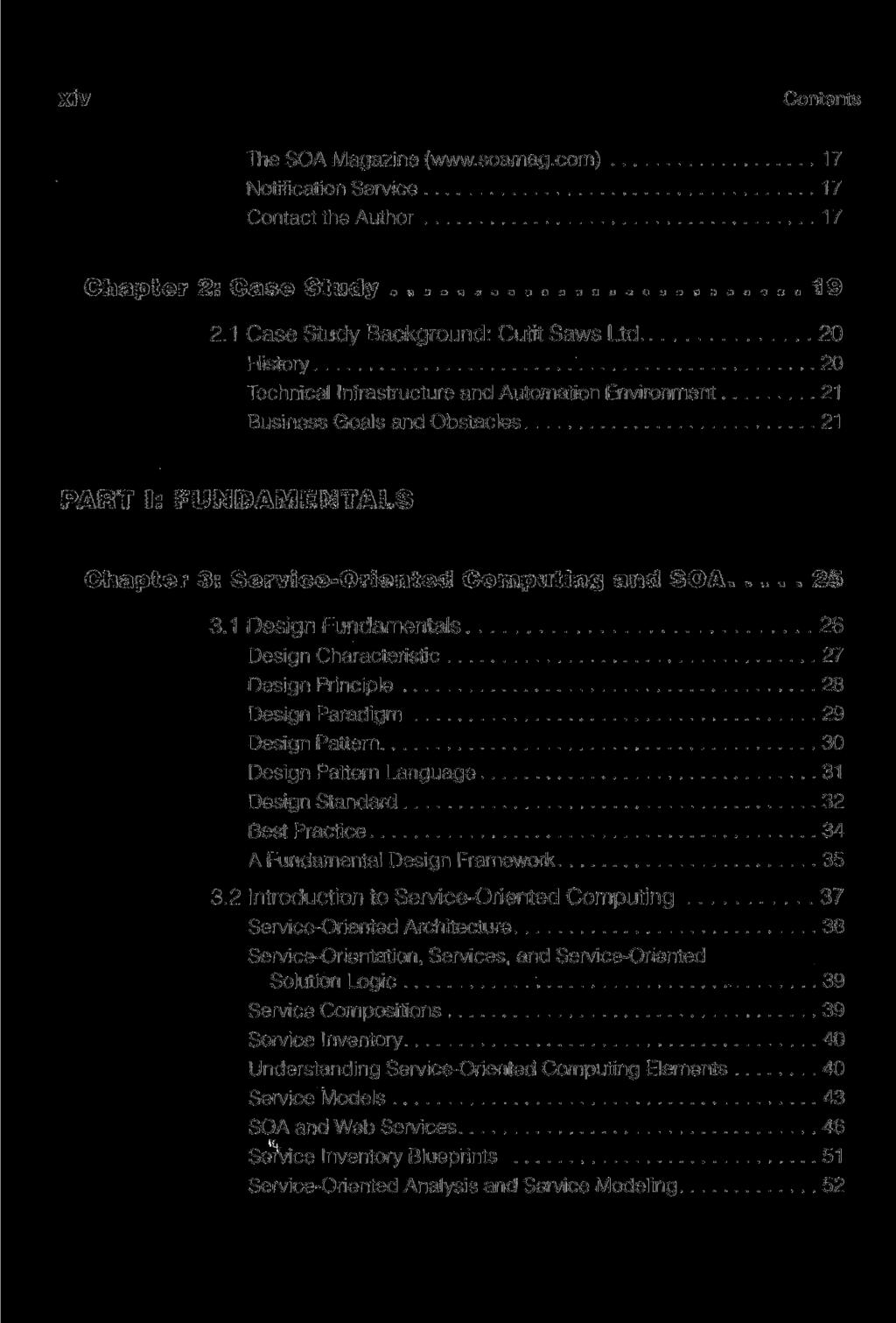 Xiv Contents The SOA Magazine (www.soamag.com) 17 Notification Service 17 Contact the Author 17 Chapter 2: Gase Study 19 2.