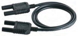 TEST LEADS & PATCH CORDS Model # BU-7070-B-**-* Stackable Dual 4mm Banana Plug on