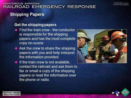 Ask the crew to share the shipping papers and help you interpret them 3.