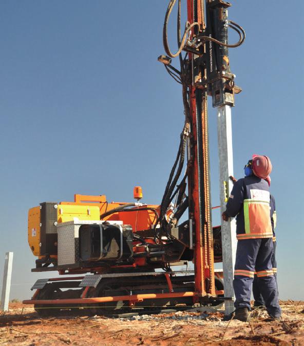 Capable of direct driving the posts or pre-drilling prior to post installation, Aveng Ground Engineering can provide foundation assistance for any PV or CSP solar plant.