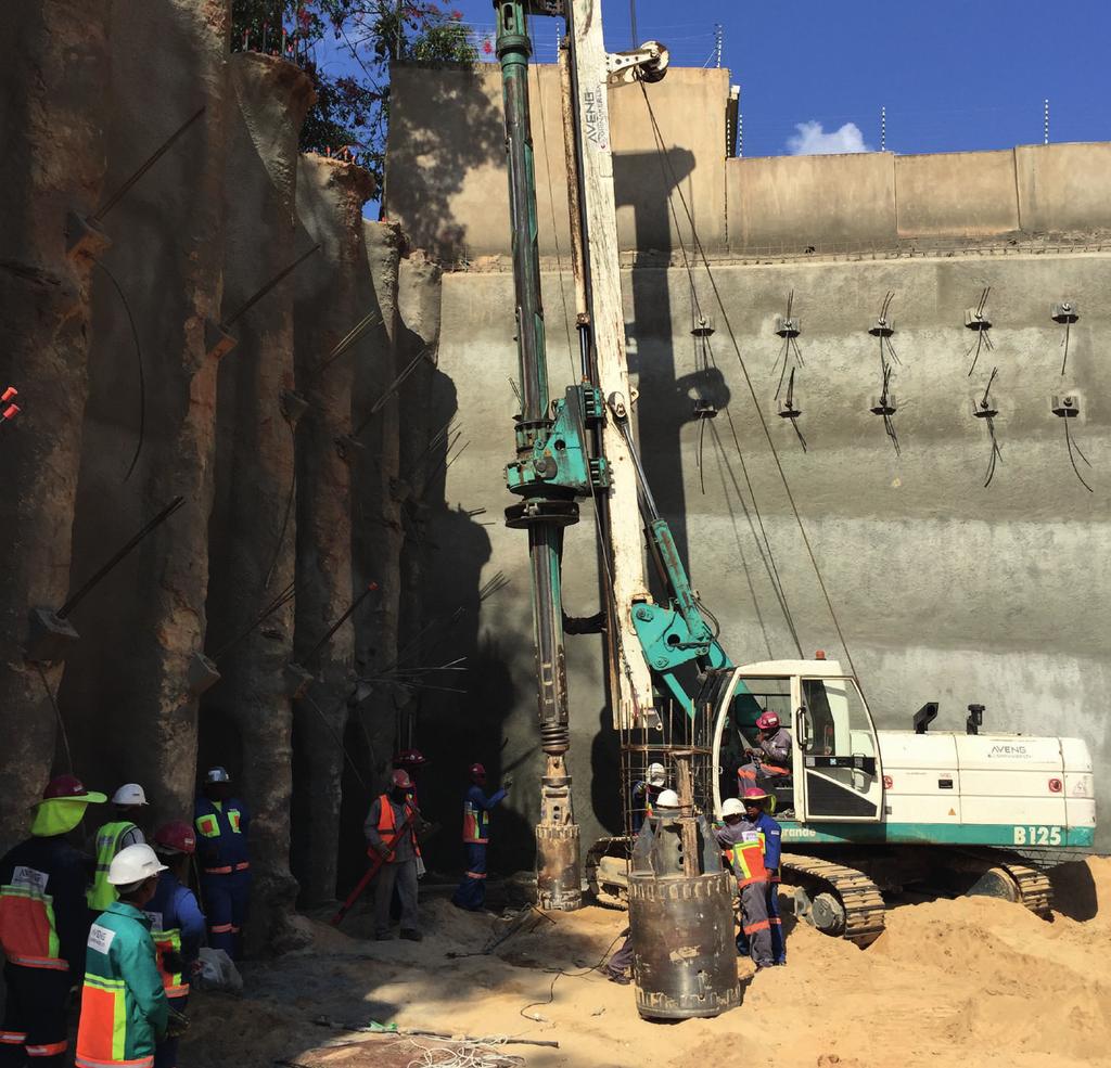 Lateral Support Soil Nail, Post Stressed Anchors and Shotcrete Systems Temporary and permanent solutions for vertical excavations up to 10m deep, most common in basements for new commercial