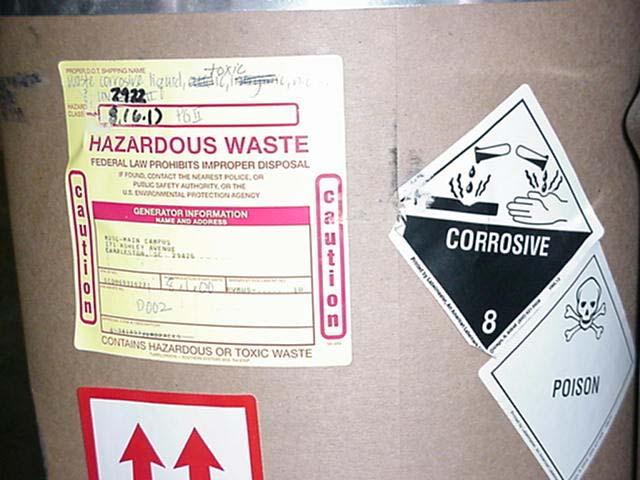 DOT Non Bulk Package Marking DOT Hazard Warning Labels: Same surface of package and near PSN