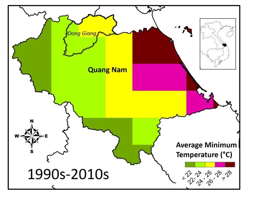 Temperature trend in Quang Nam province