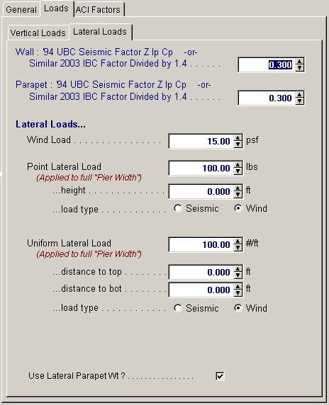 78 ENERCALC Wall Seismic Factor Enter the seismic factor to be applied to the wall weight for lateral loading.