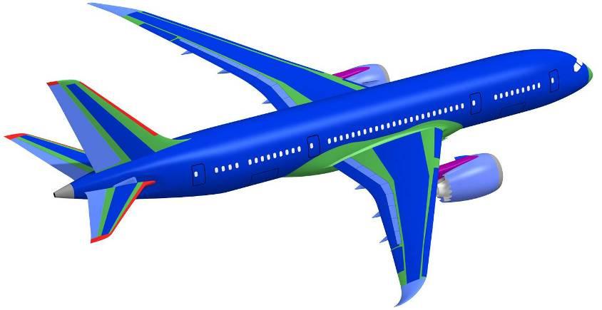 Examples of composite structural materials used in various locations of 787 commercial aircrafts the 1 st commercial aircraft model