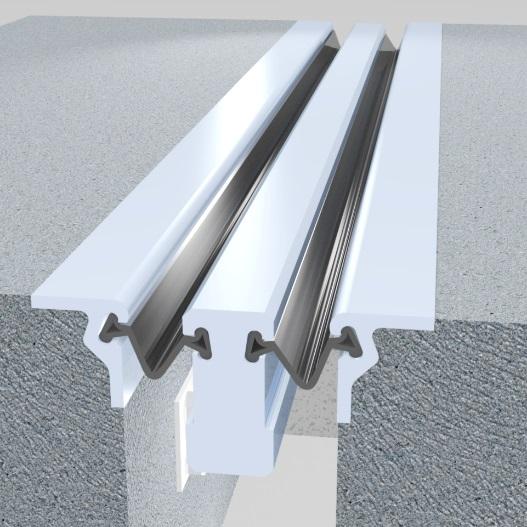 Wabo Modular STM and D Series Large movement expansion joint system Features Benefits Watertight Durable Versatile DESCRIPTION: The continuous elastomeric gland prevents runoff water from passing
