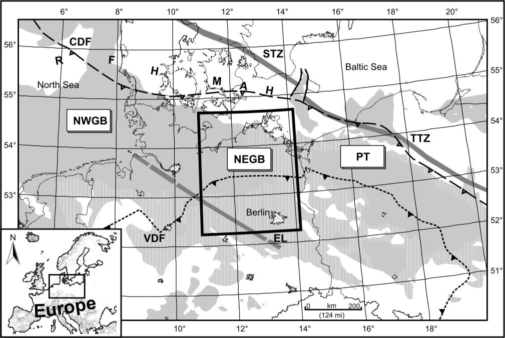 Oil and Gas Exploration in NE Germany Structure: North German Basin as part of the South Permian Basin Target Horizon Lower Permian Red Beds (Rotliegend) Depth