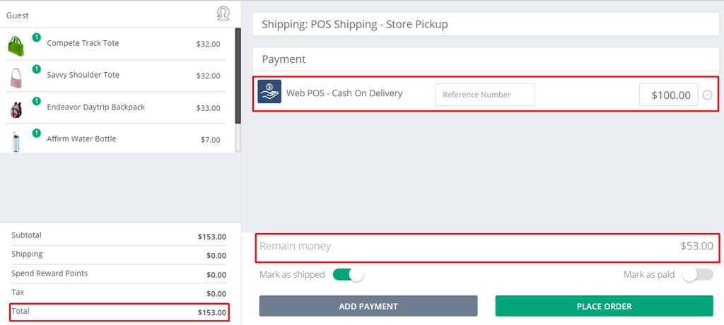 3.11. Split & Partial Payment with Web POS How to make payment via Web POS using multiple methods (split payment) You can use more than 1 payment method for split payments when checkout with Web POS.