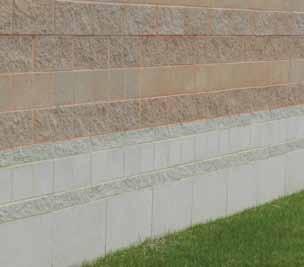 ColossalBLOK units are over-sized concrete masonry units that have the appearance of natural stone.