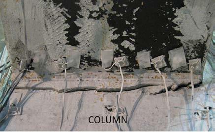 steel backing was left in place, although a reinforcing fillet weld was placed underneath the steel backing connecting directly to face of column as permitted by AISC 341 [2].