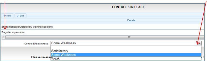 Enter the details of the control and click The controls added will show as a list.
