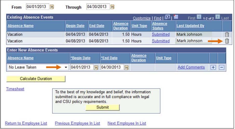 Timekeeper Absence Entry Select Timekeeper Absence Entry hyperlink and you will see a list of the department employees. Select an employee ID for whom you wish to enter leave time information.