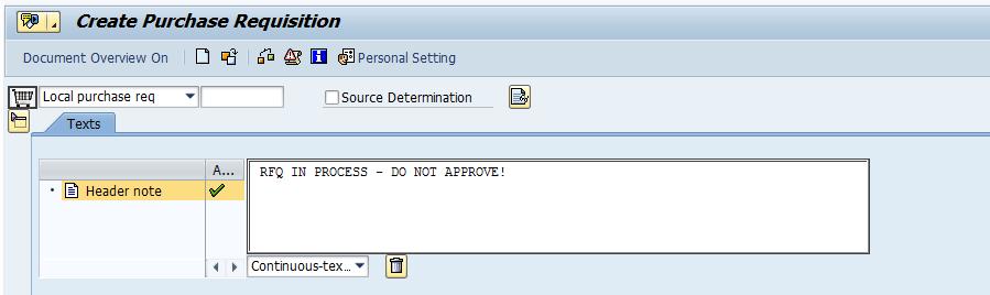 STEP 1: Create either a LOCAL or standard FRAMEWORK requisition. **RFQs cannot be generated from a Limit Framework requisition.