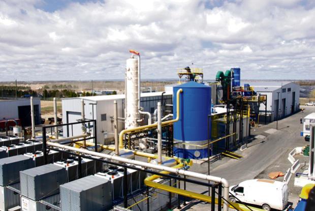 Shreds/processes MSW prior to conversion chamber Produces syngas (for electrical generation), recyclable slag, water, and recovered metals through gasification Uses plasma torches to refine the