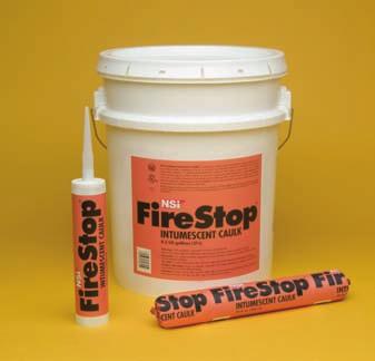 Intumescent Caulk AND SILICONE (Continued on page 9) FireStop Intumescent Caulk NSi FireStop Intumescent Caulk is water-based, single component elastomeric sealant intended for use as a firestop
