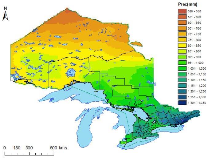 Precipitation changes on the way in Ontario