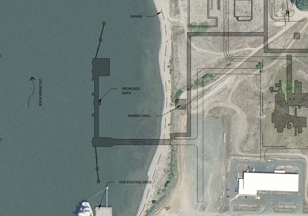 Conceptual project layout Marine Terminal Marine Terminal and In-water Activities A new marine terminal will be constructed; construction activities include the construction of a new concrete dock