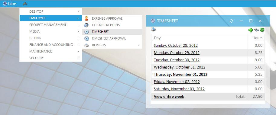 Timesheets Achieve effortless time entry from anywhere with a few clicks from your web browser.