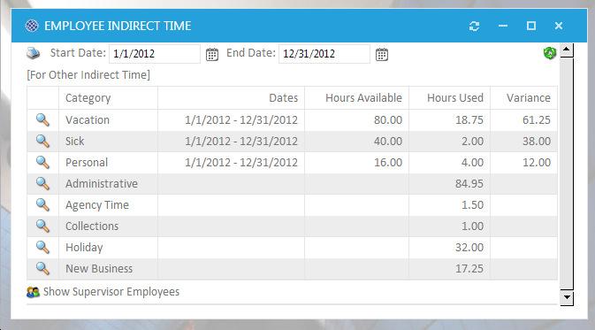 REPORTS, WORKSPACE OBJECTS & DASHBOARDS Employee Indirect Time Workspace Object If you want a real-time