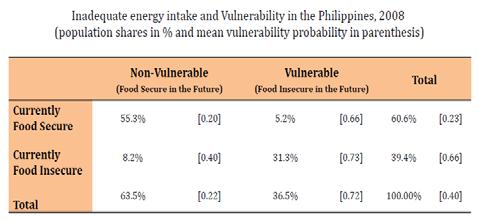Vulnerability Analysis (Partners: DLSU-CBMS and FNRI) 55.33% of the households are permanently food secure 5.