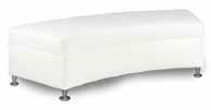 Page 46 of 79 OTTOMANS & BENCHES Curved Bench Continental White Leather 70 L x
