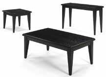 Page 49 of 79 OCCASIONAL TABLES Tribeca Tables End Table Wood/Black 24 L x 28 D x 22 H Console Table Wood/Black 48 L x 18 D x