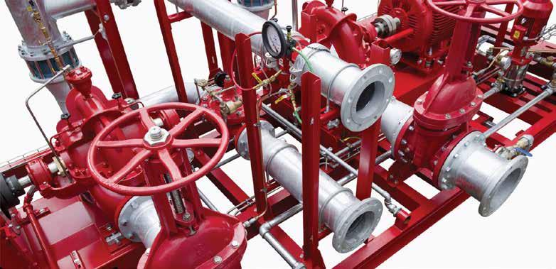 The scope of supply in fire protection consists of diesel- or electrical driven pump sets and control units, as well as complete mobile pump units in