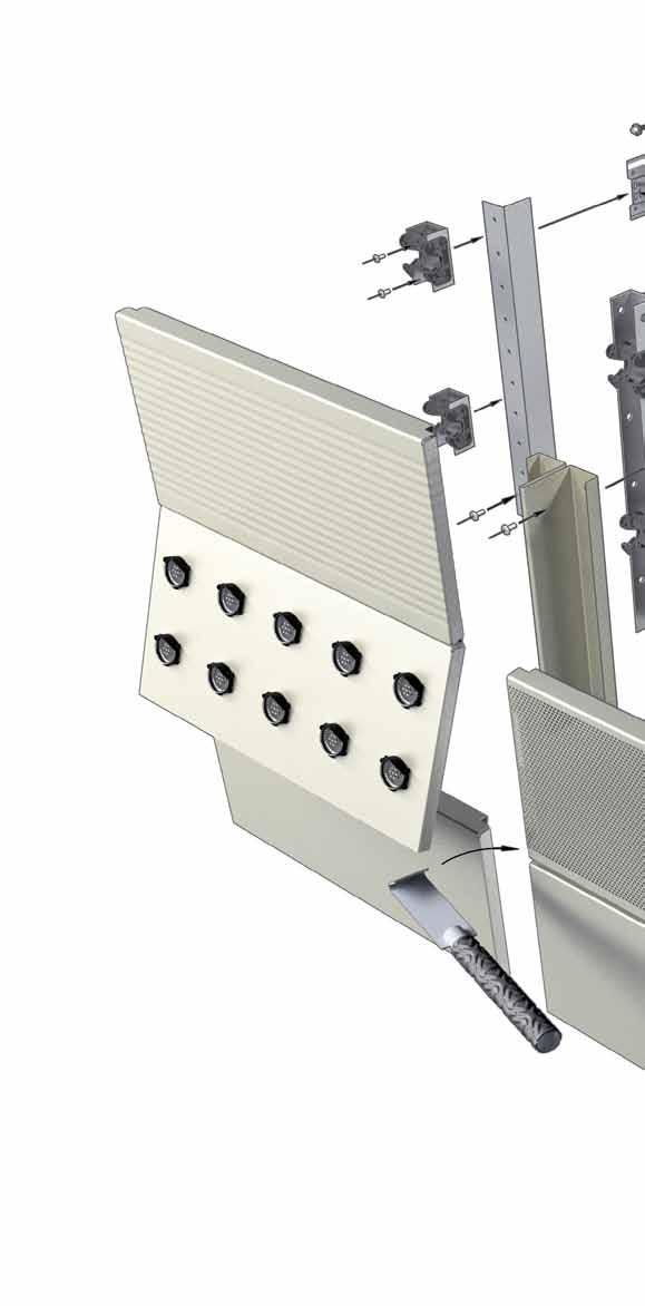 The system in detail rainscreen system 7 3 6 Panels Delivery options 1 FC panel 2 FC corner panel 3 Micro-rib surface (FC 30/400 only) 4 Perforation Rv 3-5 5 Perforation Rv 6-8 6 FC panel luminaire
