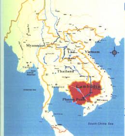 Kulen mountains to the North-east and Tonle Sap to the South.