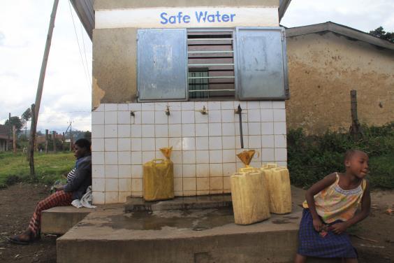This is the case not only for tankers or street vendors, but also for public standpipes. Hand washing. Photo: R. Nakafo Only a small minority of households have access to improved sanitation.