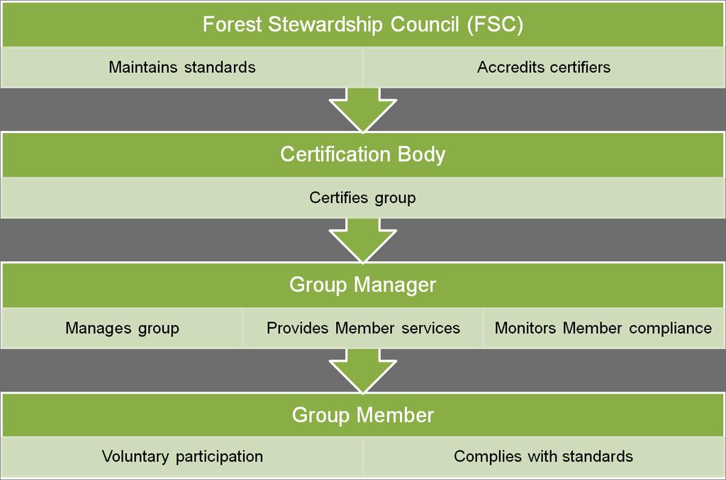 1.. Responsibilities 1..1. Mid Carolina Timber Company has management responsibility of the group certificate for compliance to the applicable FSC standard.