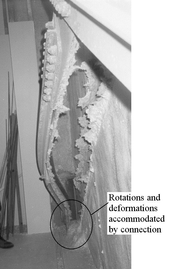Earthquake Resistant Engineering Structures V 107 Figure 2: Photo of buckled brace. Figure 3: Gusset plate connection.