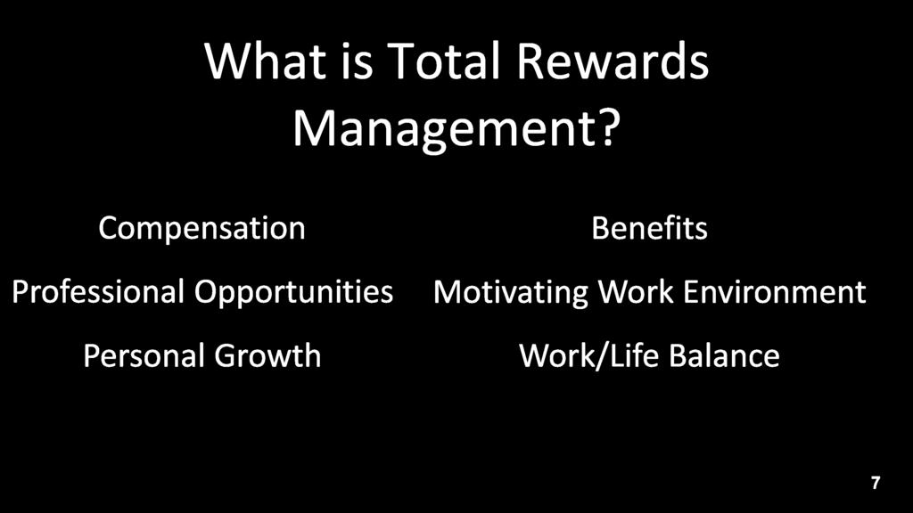 What is Total Rewards Management?
