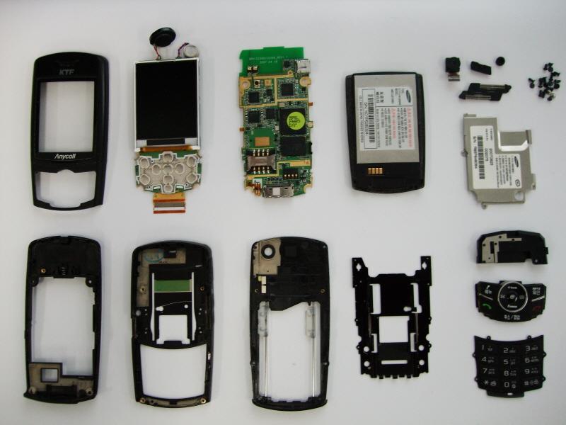 Example mobile phone FRT panel LCD PCB 1 PCB 2 Bolts & Plastics Battery PCB 2 plate Inner Panel Key Pad