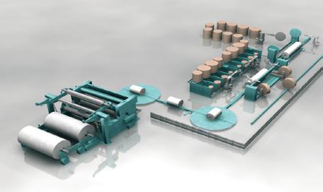 Production reliability at the highest level: completely automatic roll wrapping When cycle rates increase, manual application of inner and outer headers as well as the attachment of roll labels can