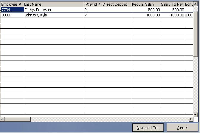 ENTERING PAYROLL FOR SALARIED EMPLOYEES You need to enter the actual salary for this pay period in the provided field. The normal salary for salaried employees is displayed here.