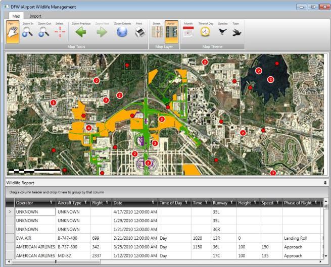 iairport Wildlife Management Programming Without iairport DFW Airport bird strike data submitted via paper and then several weeks occurred before it appeared in the FAA Strike database.