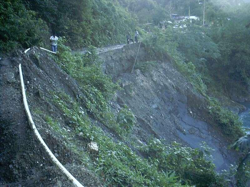 Landslide along