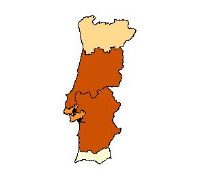Biggest growth rates, for the total of nights in the tourism rural areas (y1), are verified in the Centro and Alentejo. The same is verified for the rural tourism (y3) and rural hotels (y7).