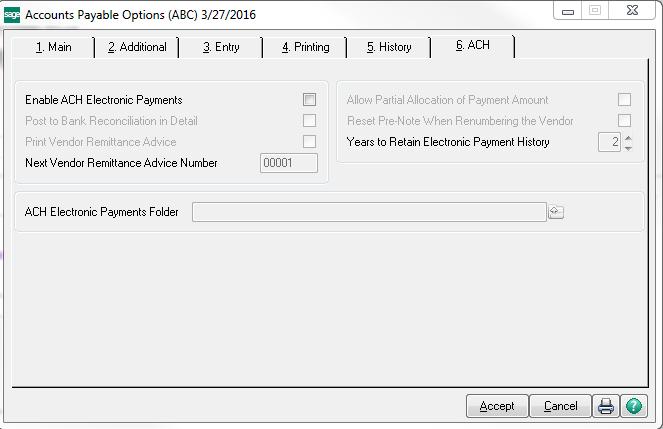 Not only can you pay vendors using the traditional paper check, but now you can also generate a file that will pay them electronically directly from your bank using an ACH file generated by Sage100.