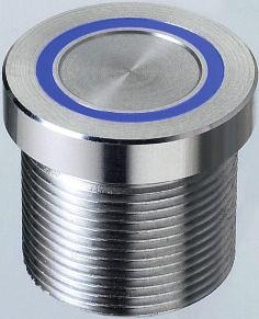 combustible dust (T35 C). Dia. 6 (.630) bushing - illuminated ring 4.50 (.77) Ø6.00x.00 SI (.630DIx.00 IS) 5.00 (.97) Ø3.50 (.53DI) Stainless steel 36L, blue LED PBRFB0000BX Ø8.