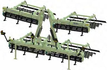 adjust gauge wheels Adjustable harrow Chain sections allow quick raising/lowering for various soil & residue conditions.