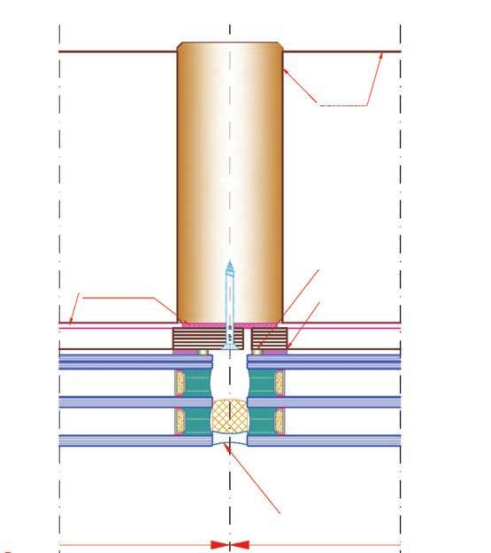 Glulam in structural analysis 1. Sealing tape DUPLOCOLL 2. Birch veneer ply timber according to EN636, class 3 EN 314-2 3.