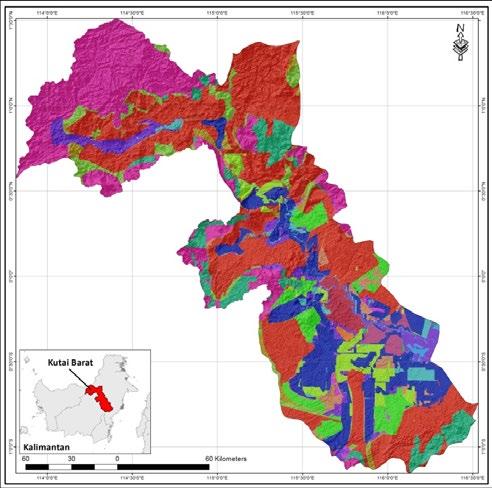 Kutai Barat district is located in East Kalimantan province, with the district covering 3.2 M hectares and occupying almost 15 % of the province (see Figure 1).