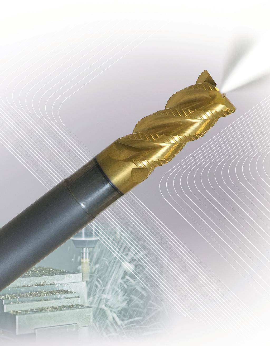 Tiox-Cut igh Performance Roughing End Mills for Aerospace machining and other demanding plications.