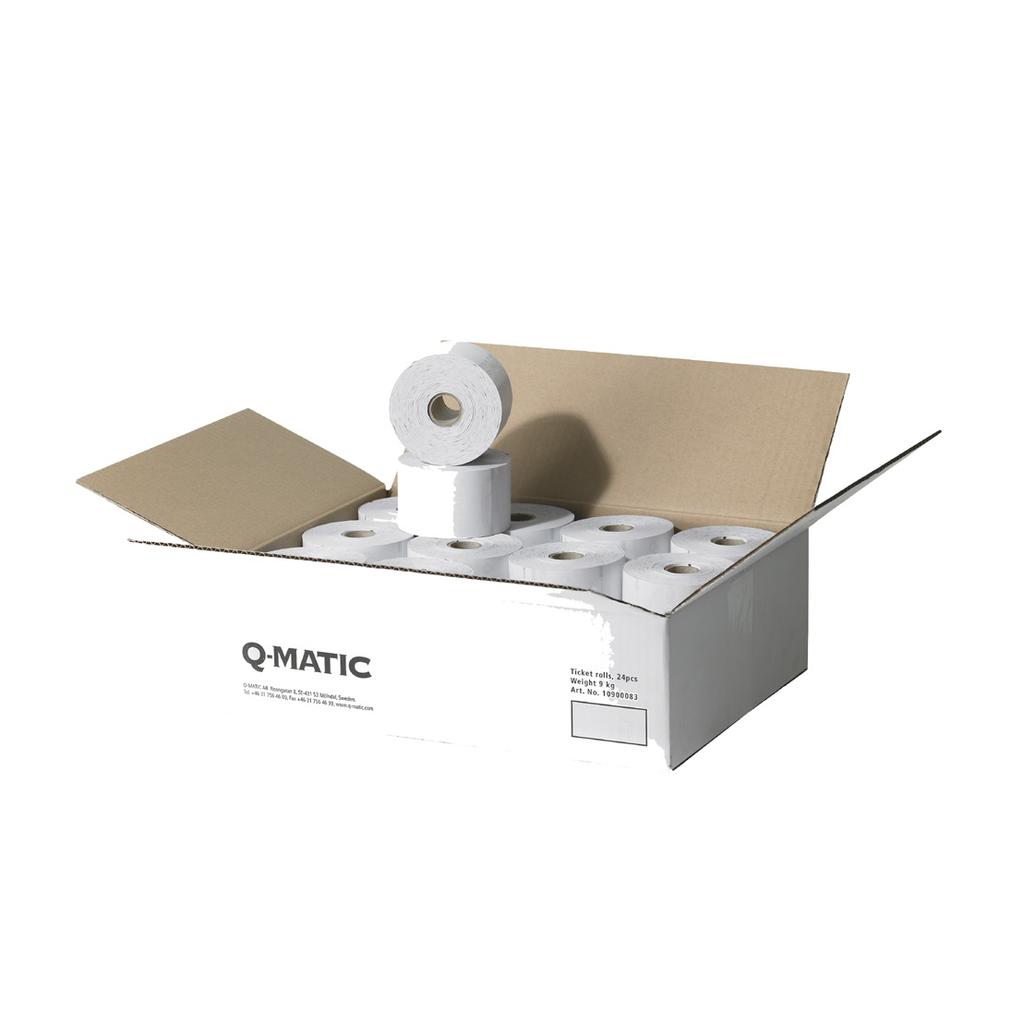 TICKETS Qmatic Tickets Qmatic tickets are made from thermal paper to achieve a fast, superior print.