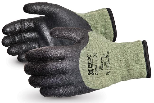 regular Kevlar glove Full micropore nitrile coating makes gloves liquid proof Excellent "suction" grip in wet/oily conditions High abrasion resistance along with great comfort and dexterity Conforms