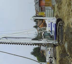 Job site logistics For the construction of CFA piles, the
