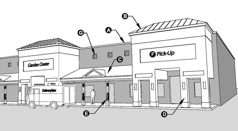 SCALE & MASSING Section 2 Figure 4: Alternate Design For Big-Box Retail.