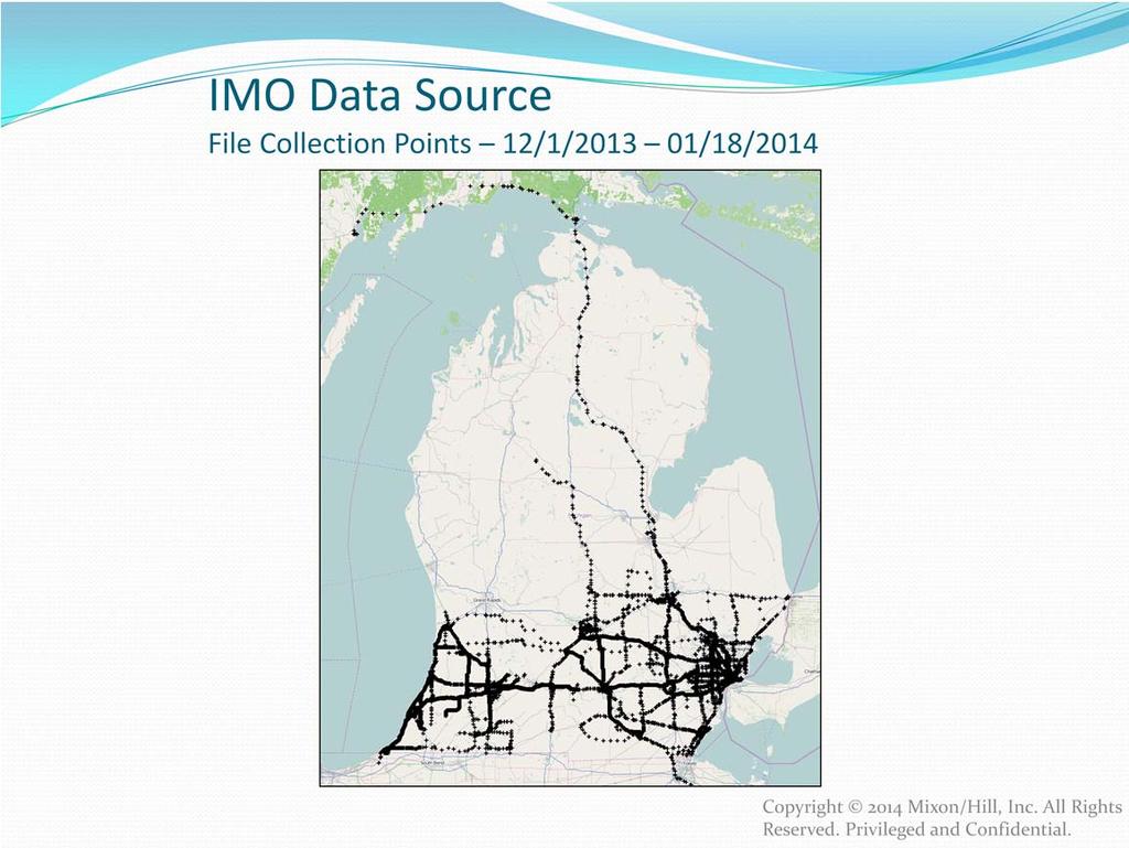 This slide represents the IMO data that was collected from December 1 st to January 18 th.